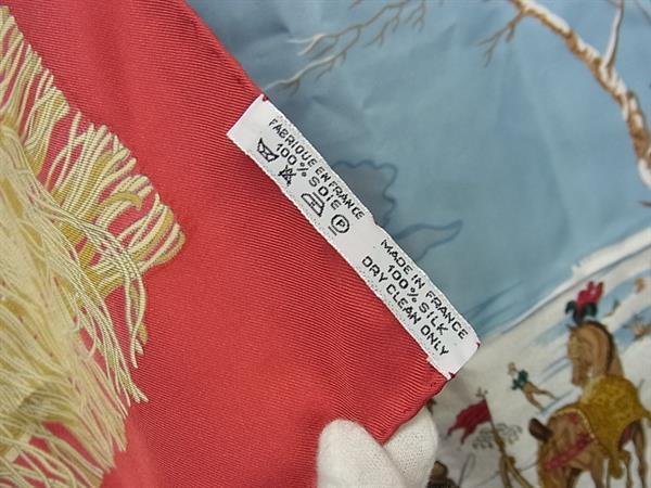 超美品 HERMES エルメス スカーフ カレ90 - レッド系 シルク100% レディース LAISIRS DU FROID 氷上の喜び ショール
