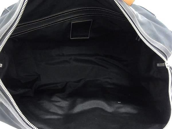 美品 COACH コーチ ボストンバッグ 5050 ブラック系 ナイロン×レザー ユニセックス 斜め掛け 2WAY