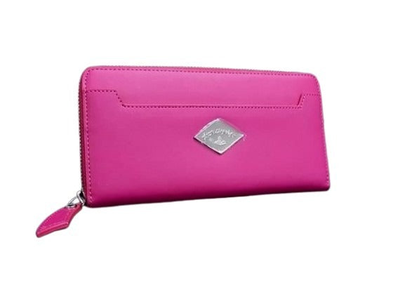 Vivienne Westwood ヴィヴィアンウエストウッド 財布 アングロマニア - フューシャ レザー レディース オーブ ラウンドファスナー 長財布 シルバー金具 新品未使用展示品