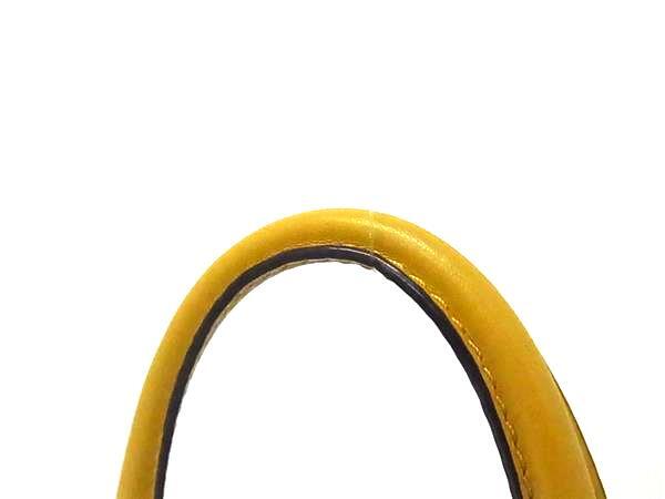 COACH コーチ ハンドバッグ ドリフター 38388 イエロー レザー レディース ターンロック 2WAY ガンメタ金具 美品