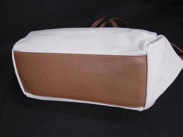 IACUCCI イアクッチ ハンドバッグ - ベージュ ブラウン キャンバス×レザー レディース 美品