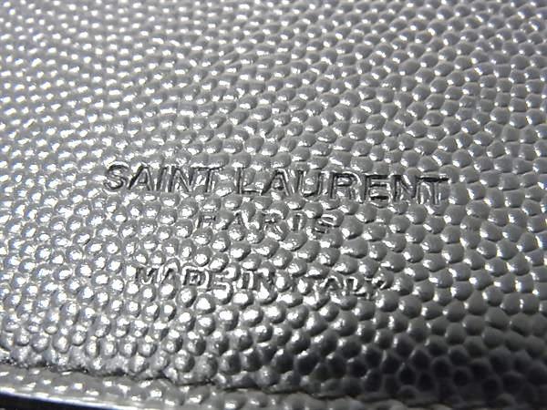 SAINT LAURENT サンローラン 財布 328558 ブラック レザー ユニセックス ラウンドファスナー 長財布 シルバー金具 美品