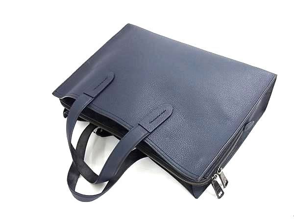 COACH コーチ ビジネスバッグ チャーリー ブリーフ ケース イン レザー ウィズ シグネチャー ブロッキング 76201 ネイビー グレー レザー PVC メンズ 2WAY 超美品
