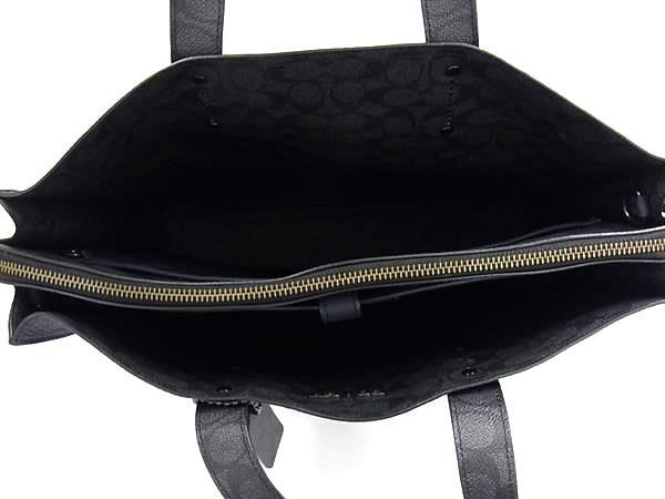 COACH コーチ ビジネスバッグ チャーリー ブリーフ ケース イン レザー ウィズ シグネチャー ブロッキング 76201 ネイビー グレー レザー PVC メンズ 2WAY 超美品