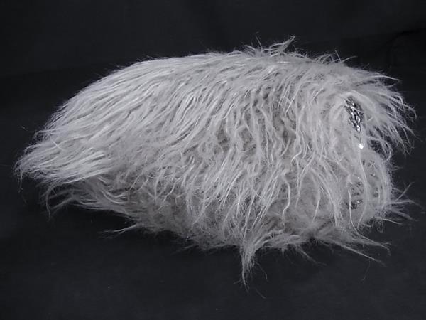 STELLA McCARTNEY ステラ マッカートニー ショルダーバッグ ファラベラ - グレー ファー レディース 2WAY シルバー金具 美品