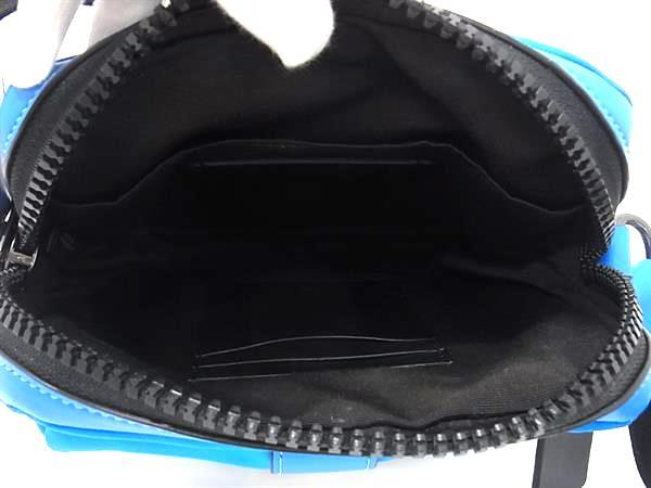 COACH コーチ ショルダーバッグ マックス C9836 ブルー ブラック ナイロン×レザー ユニセックス 美品