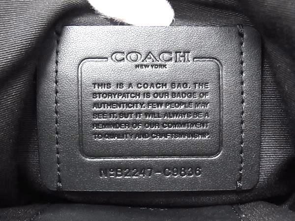 COACH コーチ ショルダーバッグ マックス C9836 ブルー ブラック ナイロン×レザー ユニセックス 美品