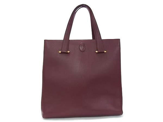 Cartier カルティエ ハンドバッグ マストライン - ボルドー レザー レディース 美品