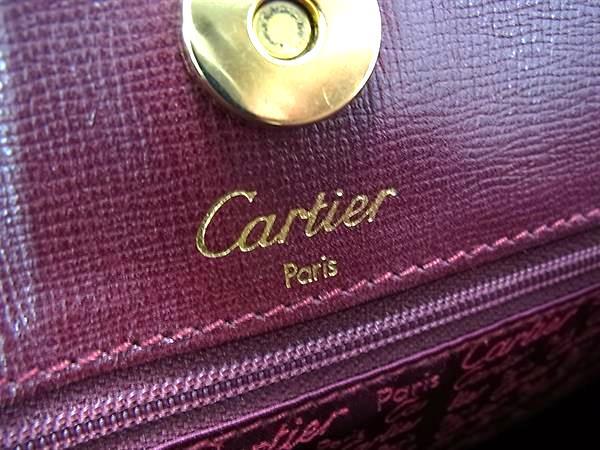 Cartier カルティエ ハンドバッグ マストライン - ボルドー レザー レディース 美品