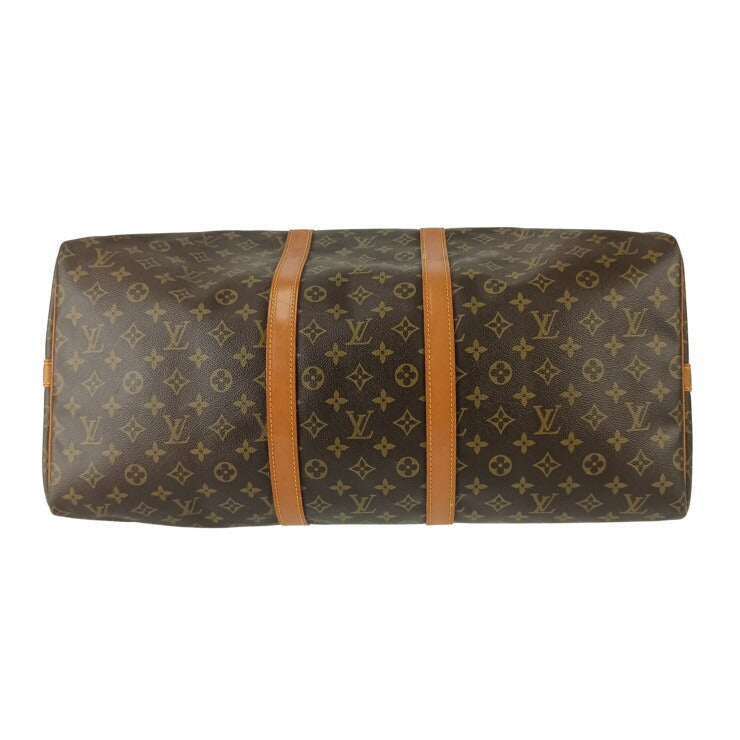 LOUIS VUITTON ルイヴィトン ボストンバッグ モノグラム キーポル バンドリエール 55 M41414 ブラウン PVC レザー ユニセックス ゴールド金具