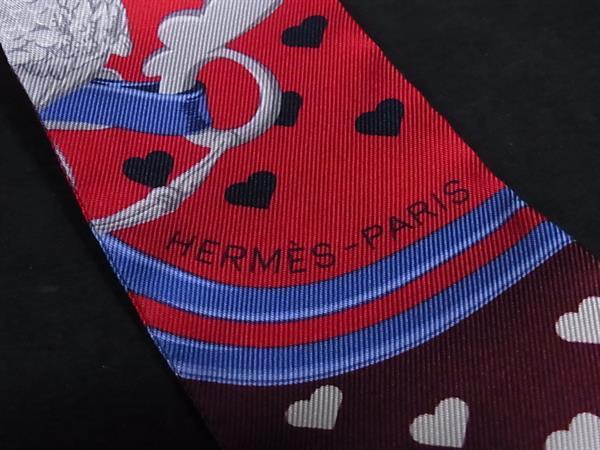 HERMES エルメス スカーフ ツイリー Brides de Gala Love ブリッド ドゥ ガラ ラヴ マルチカラー シルク100％ レディース リボンスカーフ 美品