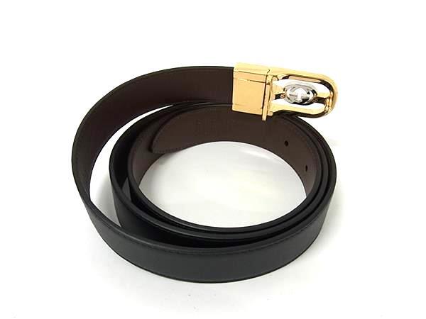 GUCCI グッチ ベルト インターロッキングG 547734 ブラック レザー メンズ 超美品
