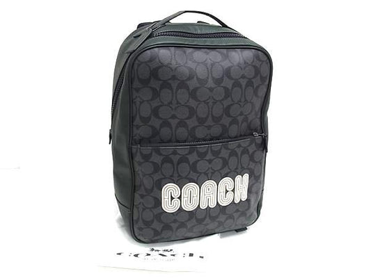 COACH コーチ リュックサック シグネチャー CE489 グレー グリーン レザー メンズ 新品未使用展示品