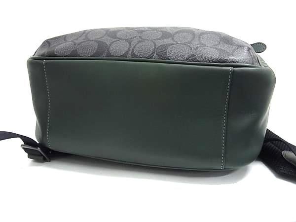 COACH コーチ リュックサック シグネチャー CE489 グレー グリーン レザー メンズ 新品未使用展示品