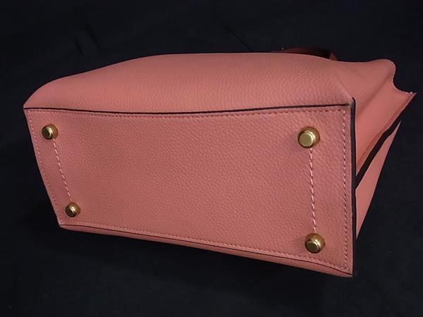 COACH コーチ ハンドバッグ ウィロウ トート 24 カラーブロック C8561 ピンク系 レザー レディース 2WAY ショルダーバッグ ゴールド金具 美品