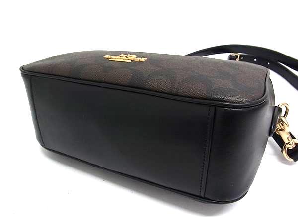 COACH コーチ ショルダーバッグ ジェス クロスボディ F68168 ブラウン系×ブラック系 PVC×レザー レディース ゴールド金具 超美品