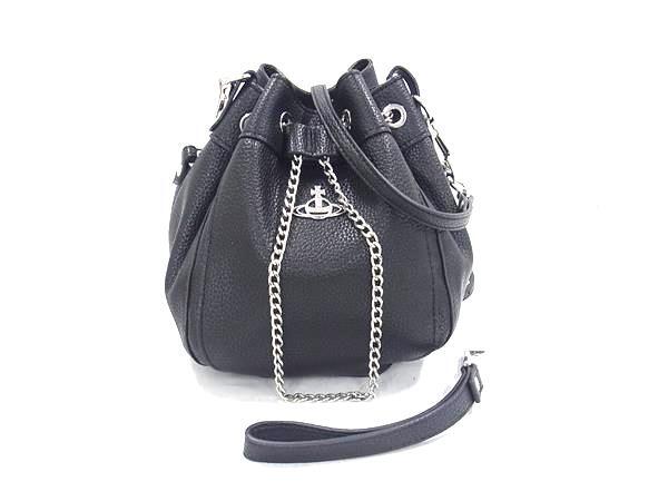 Vivienne Westwood ヴィヴィアンウエストウッド ショルダーバッグ クリッシー スモール - ブラック レザー レディース シルバー金具 超美品