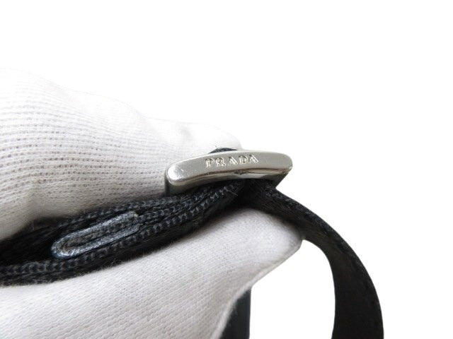 PRADA プラダ ショルダーバッグ トライアングルロゴ BT8994 ブラック ナイロン×レザー ユニセックス 三角ロゴマーク 白タグ シルバー金具