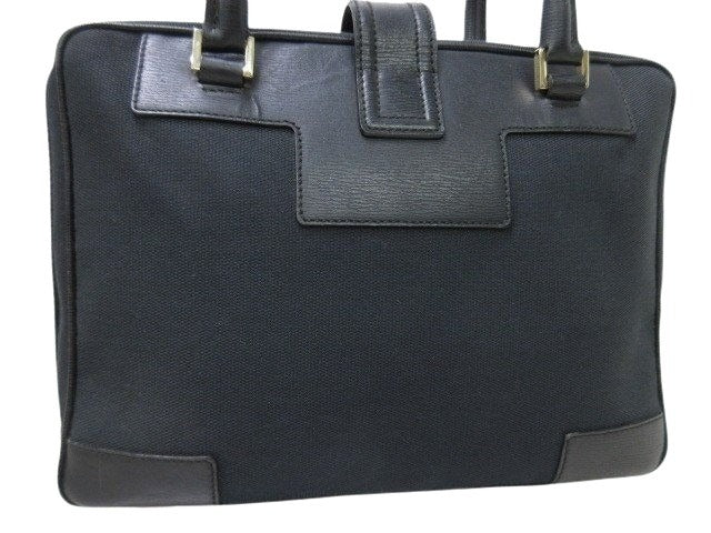 GUCCI グッチ ハンドバッグ Gロゴ 001-5155 ブラック キャンバス×レザー レディース ゴールド金具 美品