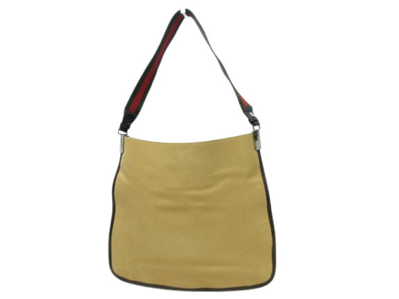 GUCCI グッチ ショルダーバッグ バッグ シェリーライン 001・4321 ベージュ系 キャンバス×レザー レディース シルバー金具