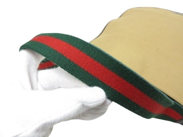 GUCCI グッチ ショルダーバッグ バッグ シェリーライン 001・4321 ベージュ系 キャンバス×レザー レディース シルバー金具