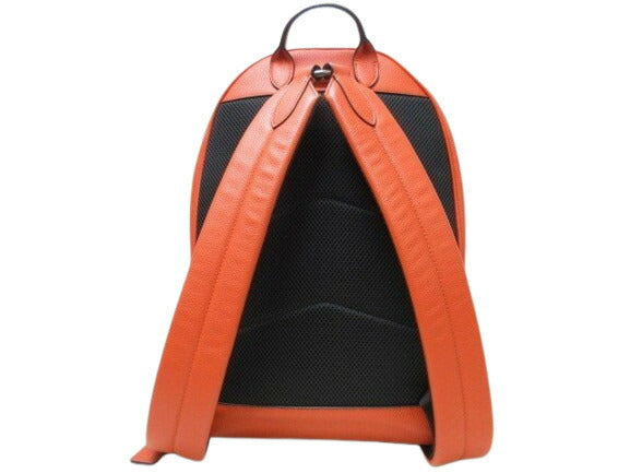 COACH コーチ リュックサック メトロポリタン ソフト 69351 オレンジ レザー×ナイロン メンズ シルバー金具 美品
