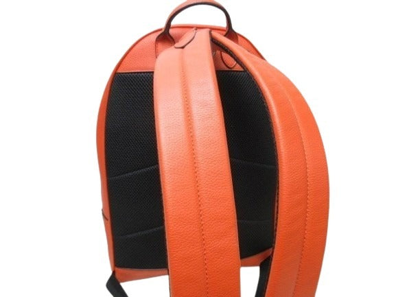 COACH コーチ リュックサック メトロポリタン ソフト 69351 オレンジ レザー×ナイロン メンズ シルバー金具 美品
