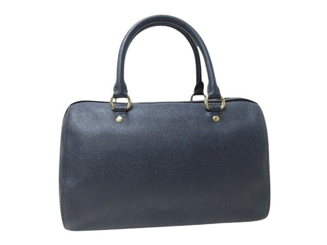 COACH コーチ ハンドバッグ ローワン サッチェル ハンドバッグ - ネイビー レザー レディース 2WAY ゴールド金具 超美品