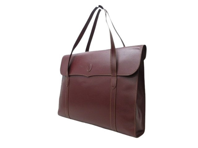 Cartier カルティエ ショルダーバッグ マストライン - ボルドー レザー レディース