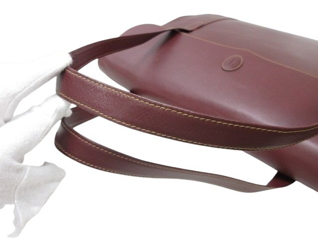 Cartier カルティエ ショルダーバッグ マストライン - ボルドー レザー レディース