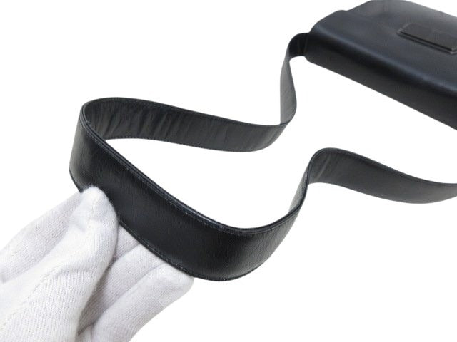 PRADA プラダ ショルダーバッグ - - ブラック レザー レディース 白タグ ブラック金具