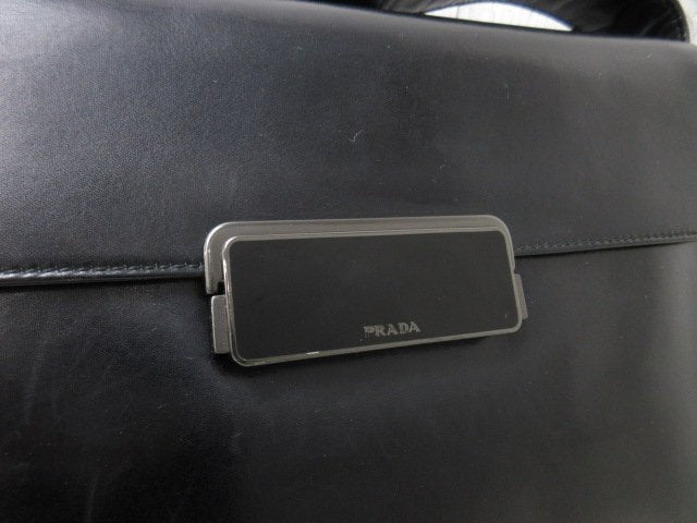 PRADA プラダ ショルダーバッグ - - ブラック レザー レディース 白タグ ブラック金具