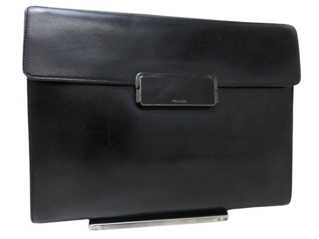 PRADA プラダ ショルダーバッグ - - ブラック レザー レディース 白タグ ブラック金具