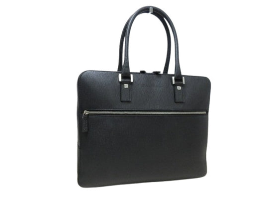 Ferragamo フェラガモ ビジネスバッグ リバイバル FZ-24 9477 ブラック レザー メンズ シルバー金具 美品