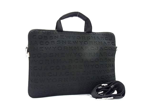 MARC JACOBS マークジェイコブス ハンドバッグ - - ブラック ナイロン ユニセックス PC用バッグ 2WAY シルバー金具 美品