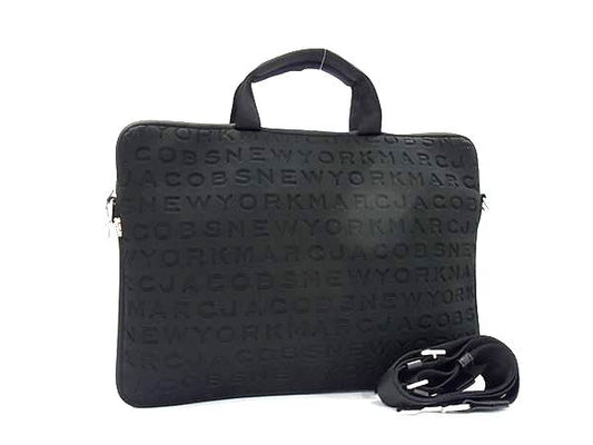 MARC JACOBS マークジェイコブス ハンドバッグ - - ブラック ナイロン ユニセックス PC用バッグ 2WAY シルバー金具 美品