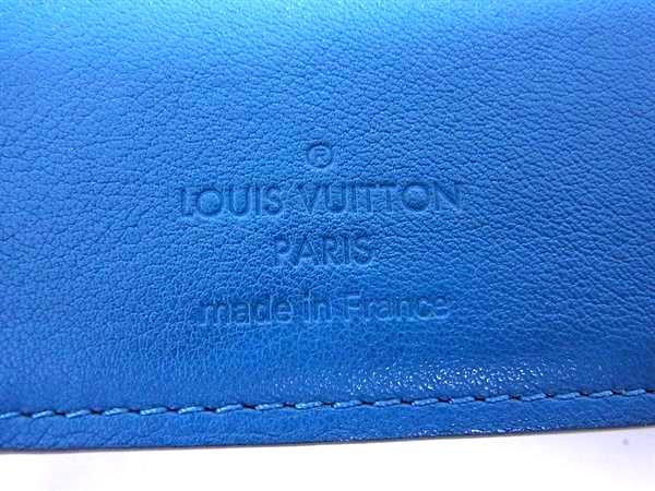 LOUIS VUITTON ルイヴィトン 財布 ポルトフォイユ ミュルティプル M58190 ブルー トリヨンレザー メンズ 二つ折り財布 美品