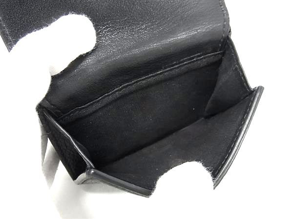 ChristianDior クリスチャンディオール 財布 - 2ESBC110CDI ブラック レザー ユニセックス 三つ折り Wホック シルバー金具