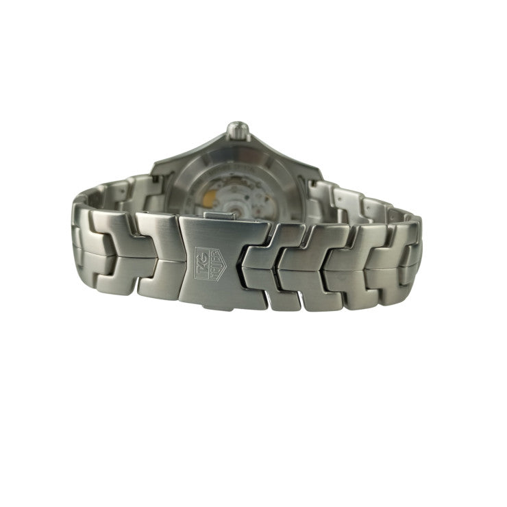 TAG Heuer タグホイヤー 時計 リンクキャリバー5 WJ201A ブラック文字盤 SS SS メンズ バックスケルトン 美品