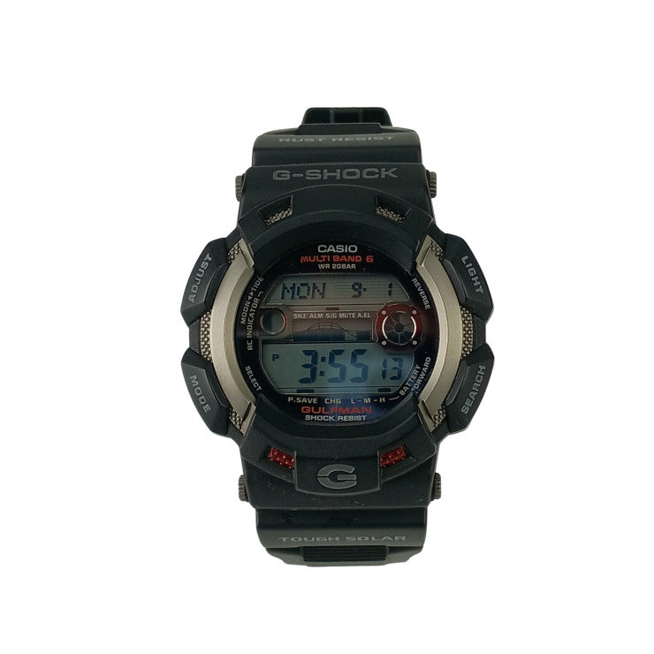 CASIO カシオ 時計 G-SHOCK MASTER OF G - SEA ガルフマン GW-9110-1JF ブラック文字盤 TI ラバー メンズ 美品