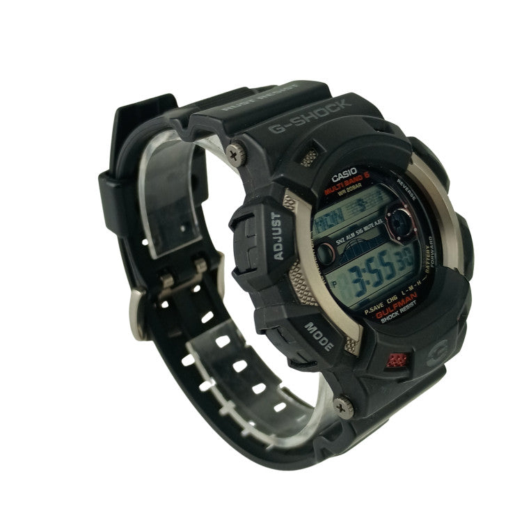 CASIO カシオ 時計 G-SHOCK MASTER OF G - SEA ガルフマン GW-9110-1JF ブラック文字盤 TI ラバー メンズ 美品