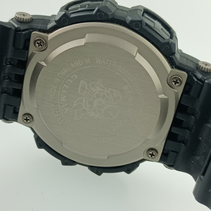 CASIO カシオ 時計 G-SHOCK MASTER OF G - SEA ガルフマン GW-9110-1JF ブラック文字盤 TI ラバー メンズ 美品