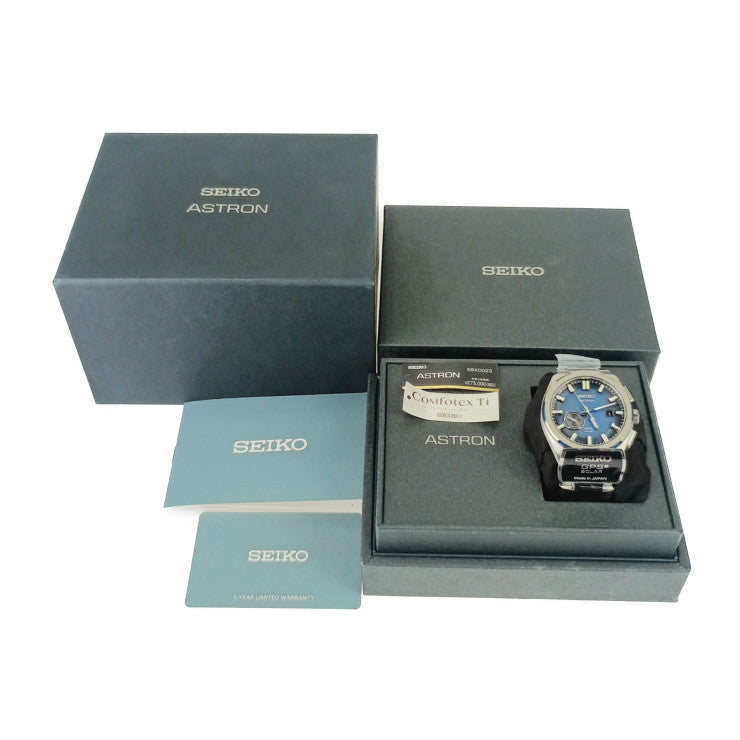 SEIKO セイコー 時計 アストロンGPSネクスターシリーズ 3X62-0AE0/SBXD023 ブルー文字盤 チタン メンズ 新品未使用展示品