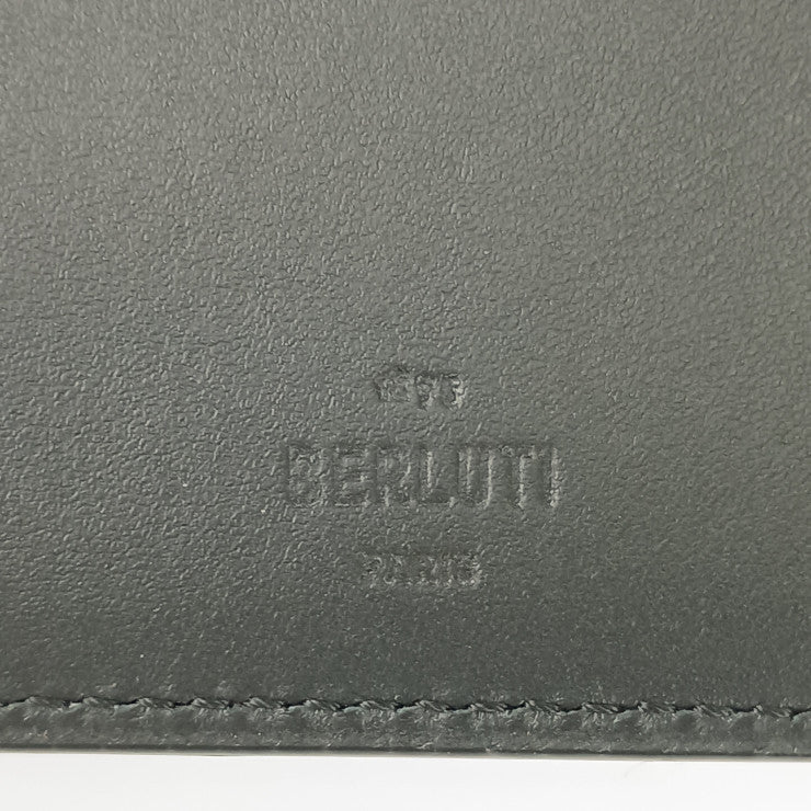 Berluti ベルルッティ パスポートケース カードケース カリグラフィ エスケール - ブラウン スクリットスワイプレザー メンズ 超美品