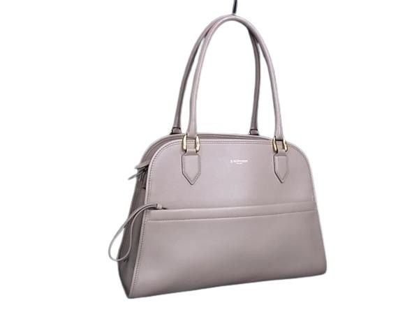 J&M DAVIDSON ジェイアンドエムデヴィッドソン ハンドバッグ ビューロー ベージュ レザー レディース 超美品