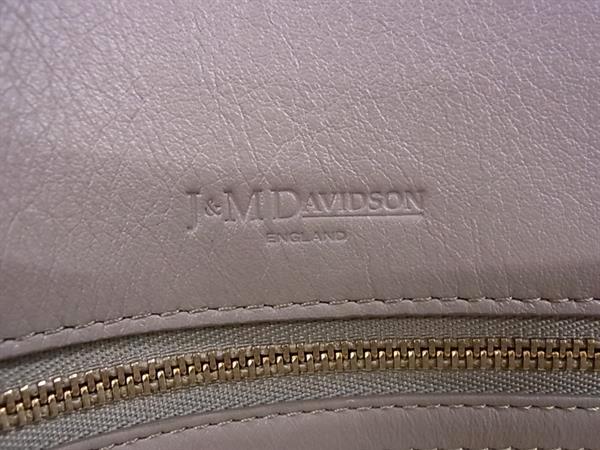 J&M DAVIDSON ジェイアンドエムデヴィッドソン ハンドバッグ ビューロー ベージュ レザー レディース 超美品