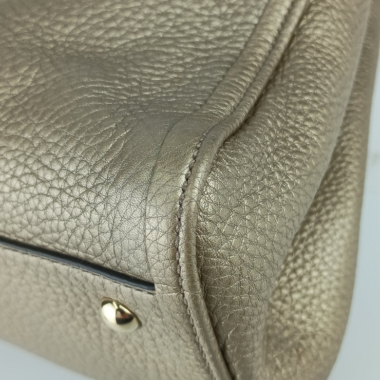 GUCCI グッチ ハンドバック インターロッキングG ソーホー 2WAYバッグ 336751 ゴールド レザー レディース ショルダーバッグ タッセル