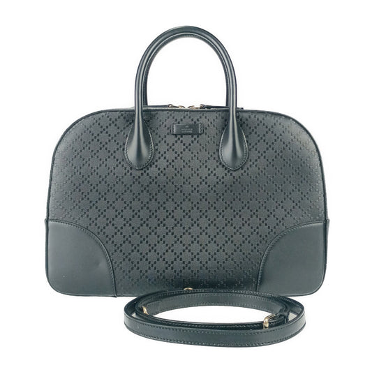 超美品 GUCCI グッチ ハンドバッグ ブライトディアマンテ 2WAYバッグ 354332 ブラック ゴールド金具 レザー レディース ミニボストンバッグ ショルダーバッグ