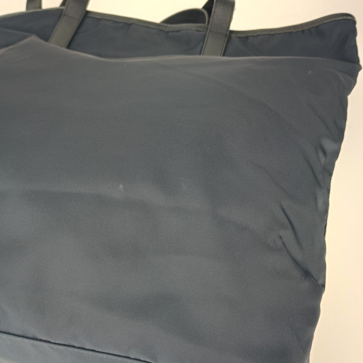 PRADA プラダ トートバッグ トートバッグ BR4371 ネイビー ナイロン レザー ユニセックス ショルダーバッグ 三角ロゴプレート