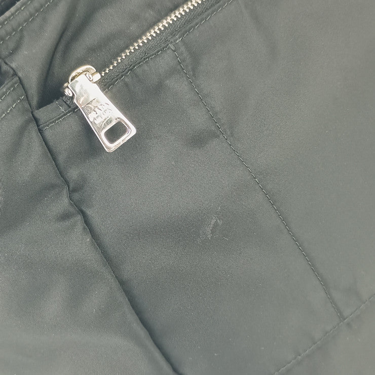 美品 PRADA プラダ マザーズバッグ Re-Nylon ベビーバッグ 1BG102 ブラック シルバー金具 ナイロン ユニセックス 2WAY トートバッグ ショルダーバッグ 三角ロゴプレート